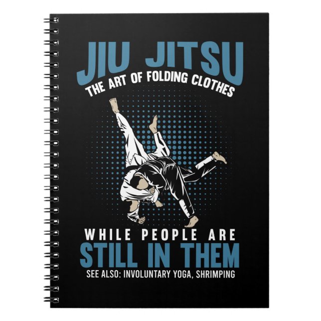 Caderno Espiral Funny Jiu Jitsu luta contra o humor de treinamento (Frente)
