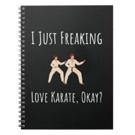 Caderno Espiral Funny Karate Gifts For Her Him Adult Fighter