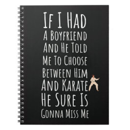 Caderno Espiral Funny Karate Gifts For Teen Girls Womens For Her
