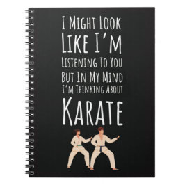 Caderno Espiral Funny Karate Player Gifts Sport Fighter Matial Art