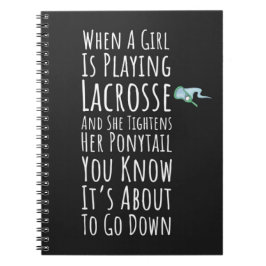 Caderno Espiral Funny Lacrosse Gifts Teen Girls Team Player Sports