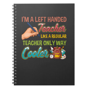 Caderno Espiral Funny Left Handed Cool Educators School Teacher