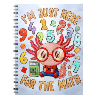 Caderno Espiral Funny Math Quote Notebook for Kids