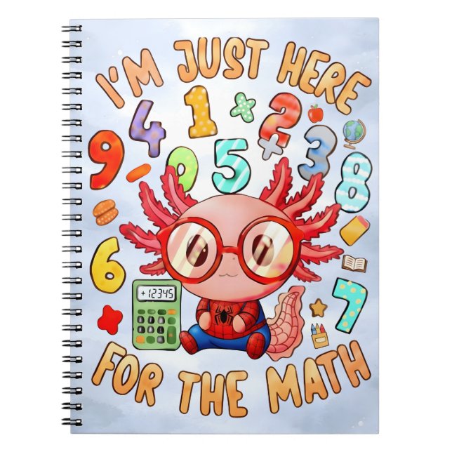 Caderno Espiral Funny Math Quote Notebook for Kids (Frente)