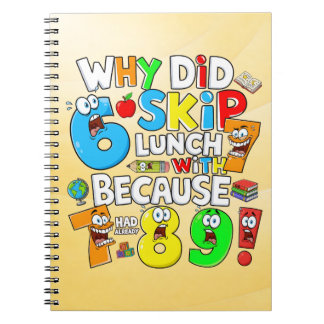 Caderno Espiral Funny Maths Numbers Notebook for Primary School