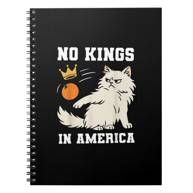 Caderno Espiral Funny No Kings in America Retro Classic Style (Frente)