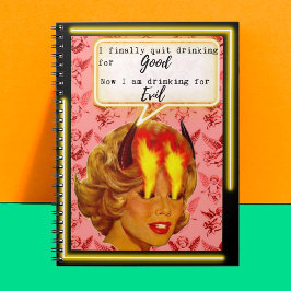 Caderno Espiral Funny Notebook Journal Best Friend Gift "Evil"