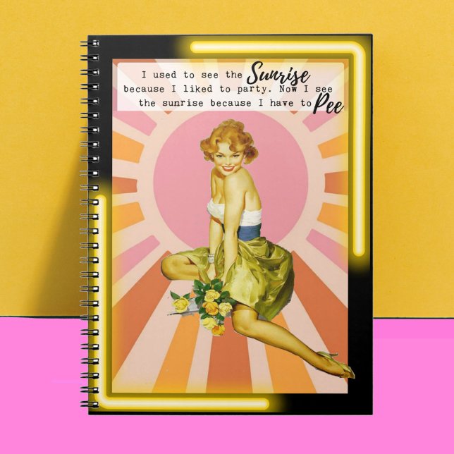 Caderno Espiral Funny Notebook Journal Best Friend Gift "Sunrise" (Criador carregado)