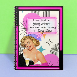 Caderno Espiral Funny Notebook Journal Best Friend Gift "Young"