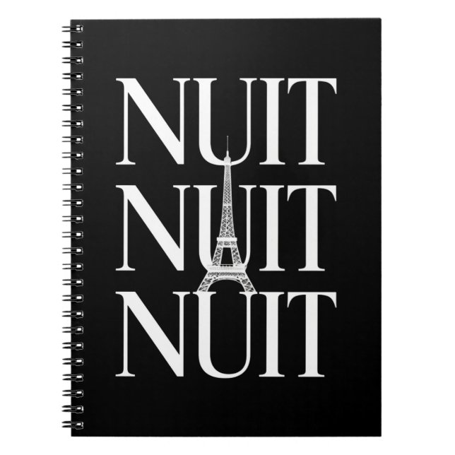 Caderno Espiral Funny Nuit Nuit (Frente)