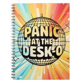 Caderno Espiral Funny Office Notebook-Panic at the Desk Disco Ball