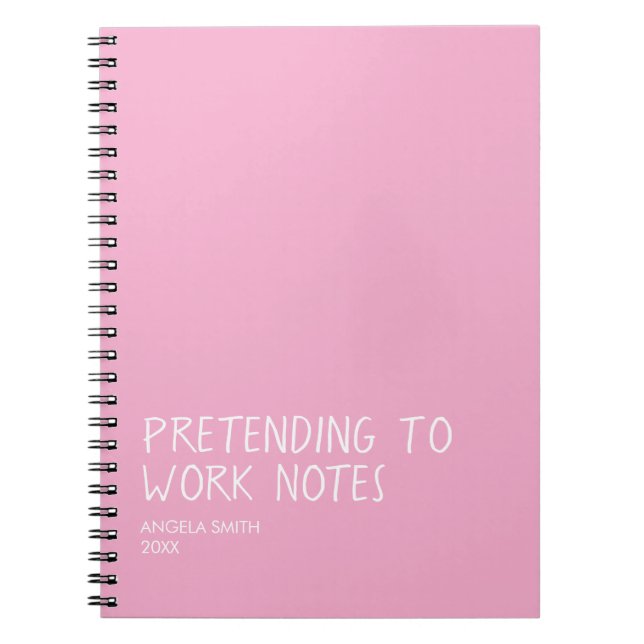Caderno Espiral Funny Office Notebook, Pretending to Work Notes  (Frente)
