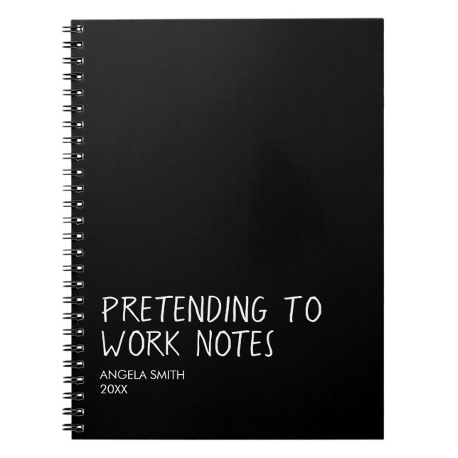 Caderno Espiral Funny Office Notebook, Pretending to Work Notes  (Frente)