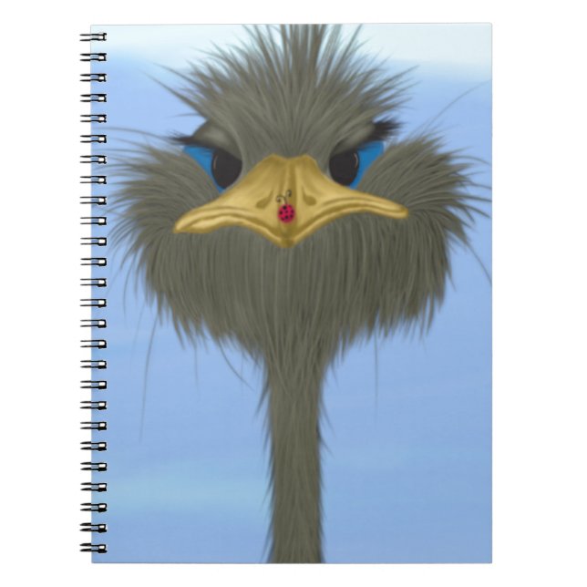 Caderno Espiral Funny Ostrich George E O Bonitinho Ladybug (Frente)