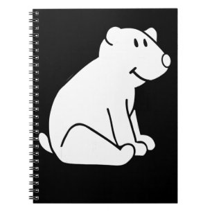 Caderno Espiral Funny Polar Bear Drawing Animal Lover