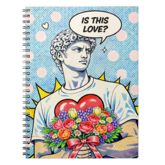 Caderno Espiral Funny Pop Art Love Notebook