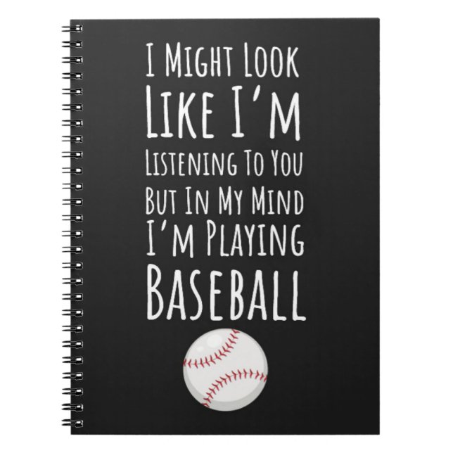 Caderno Espiral Funny Presents For Baseball Players Team Fan Lover (Frente)