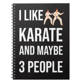 Caderno Espiral Funny Sarcastic Karate Gifts Martial Arts Fighter