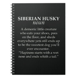 Caderno Espiral Funny Siberian Husky Gifts For Dog Lovers Animal