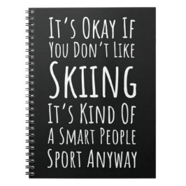 Caderno Espiral Funny Ski Gifts Skiing Humor Skier Winter Sports
