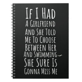 Caderno Espiral Funny Swimming Men Gifts Humor Swimmer For Him