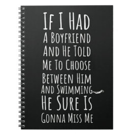 Caderno Espiral Funny Swimming Women Gifts Swimmer For Her Girls