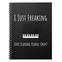 Caderno Espiral Funny Unique Gifts For Piano Players Pianist Lover