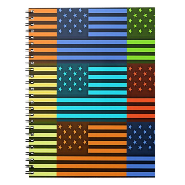 Caderno Espiral Funny USA Flag (Frente)