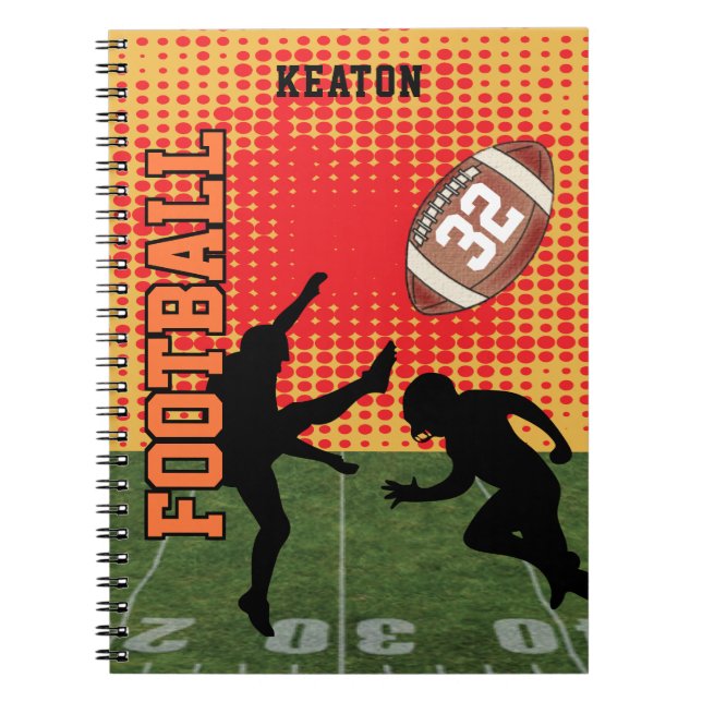 Caderno Espiral Futebol 🏈 Americano - Jogo (Frente)
