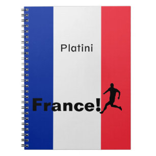 Caderno Espiral Futebol da França, personalizável