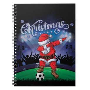 Caderno Espiral Futebol de Natal do Papai Noel