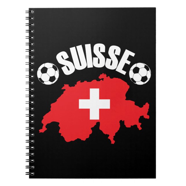 Caderno Espiral Futebol de Suiça Suisse (Frente)