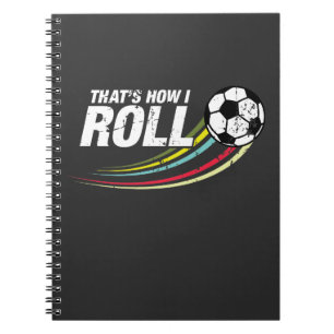 Caderno Espiral Futebol - isto é como eu rolo a ideia do presente