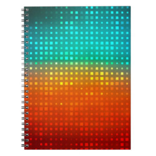 Caderno Espiral futebol multicolorido abstrato ou futebol
