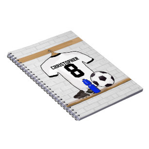 Caderno Espiral Futebol Negro Personalizado Jersey