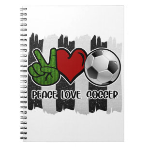 Caderno Espiral Futebol Paz e Amor