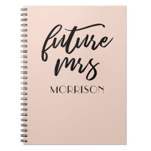 Caderno Espiral Futura Sra. Blush/Champagne Bride Gift