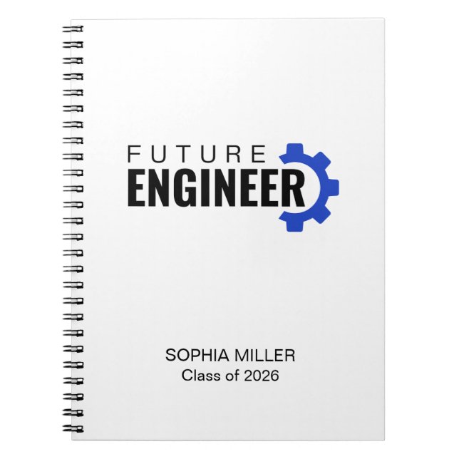 Caderno Espiral Future Engineer Personalized Graduation (Frente)