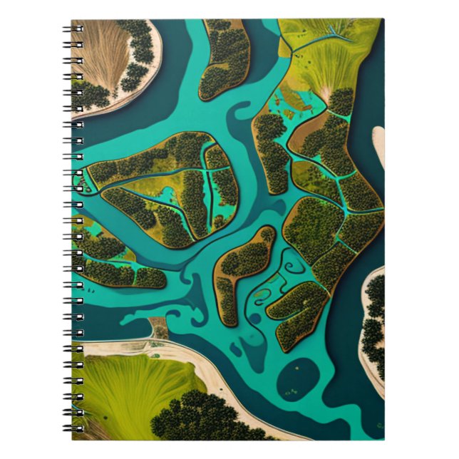 Caderno Espiral Futuristic Marshlands (Frente)