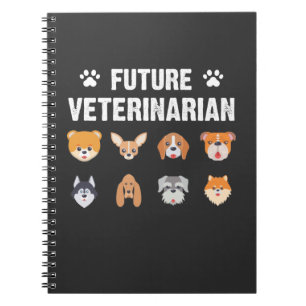 Caderno Espiral Futuro Amante de os animais Veterinário Vet Tech K