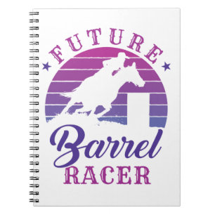 Caderno Espiral Futuro Barrel Racer Cowgirl Rodeo Barrel Racing