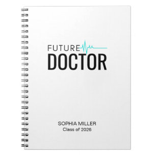 Caderno Espiral Futuro Doutor Estudos Médicos Personalizados