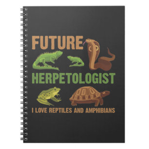 Caderno Espiral Futuro Herpetólogo Anfíbios Répteis Fan Kid