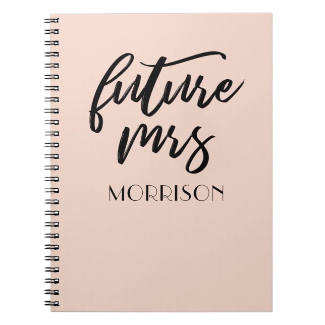 Caderno Espiral Futuro, Sra. Blush/Champagne Bride Gift (Frente)