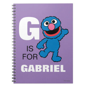 Caderno Espiral G é para Grover Adicione seu nome