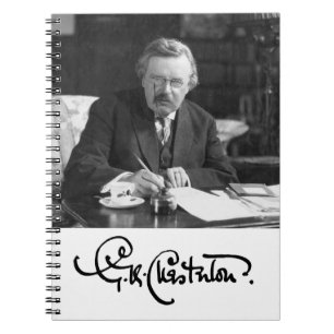 Caderno Espiral G. K. Chesterton no Trabalho
