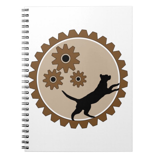 Caderno Espiral gaiola movida a cães com rodas (Frente)