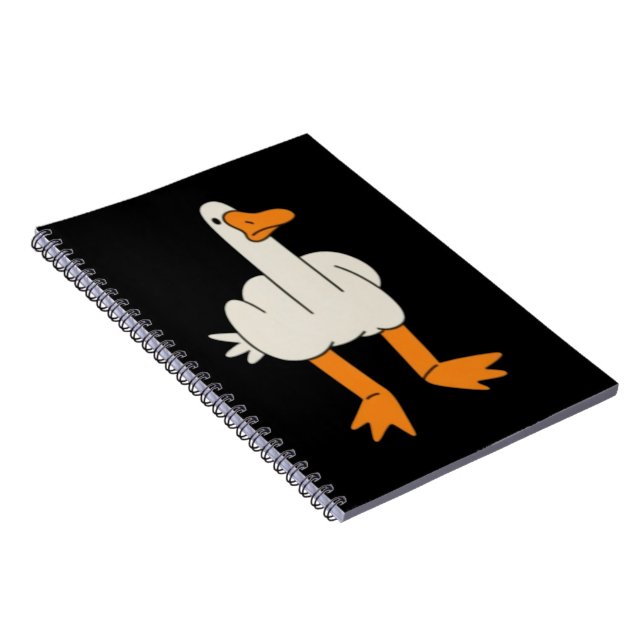 Caderno Espiral Gaivota do Dedo do Meio Humor Gestos Engraçados Vi (Lado Direito)