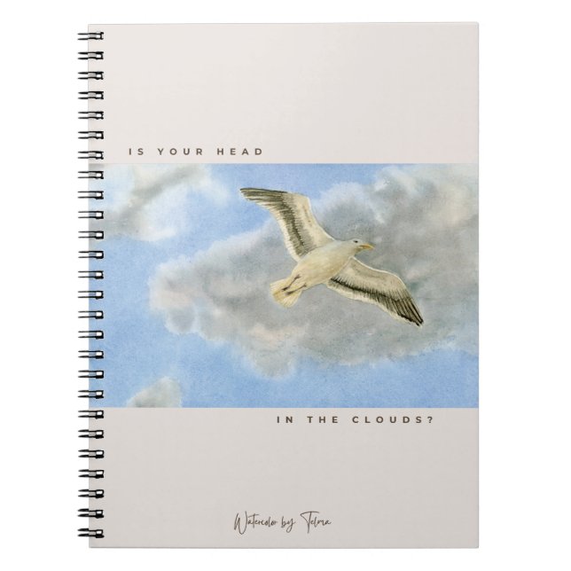Caderno Espiral Gaivota nas nuvens (Frente)