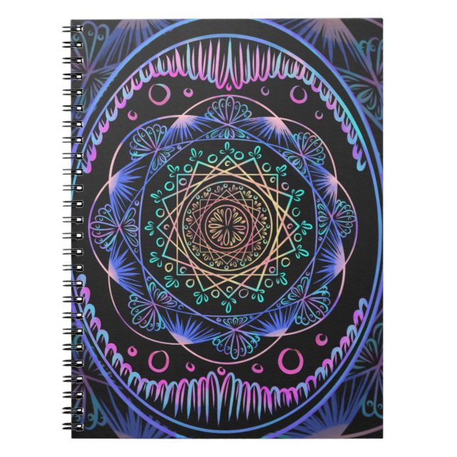 Caderno Espiral Galactic Bloom Mandala (Frente)